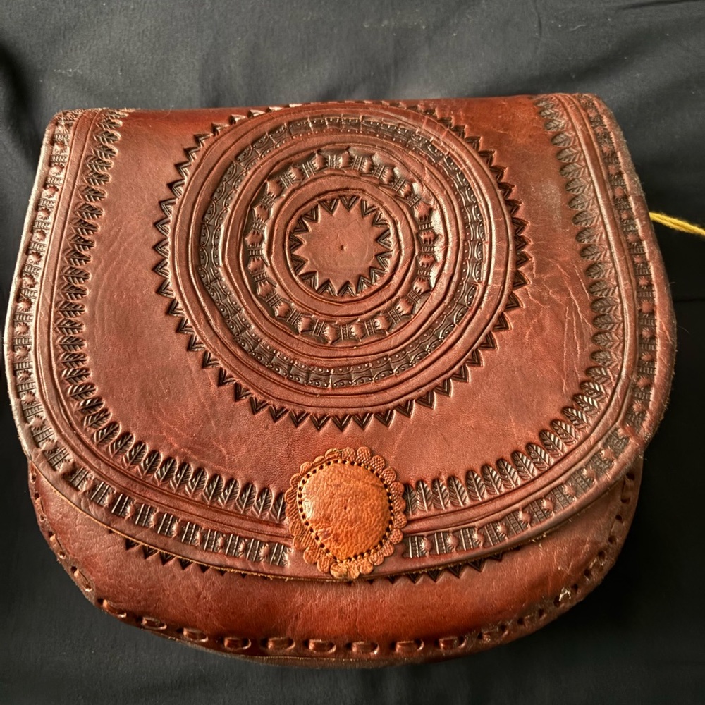 Mexican embossed leather bag